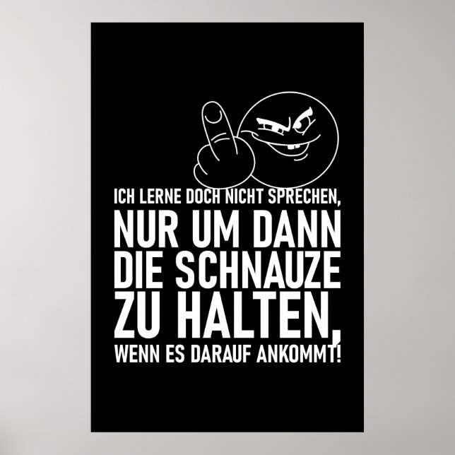 ICH LERNE DOCH NICHT SPRECHEN POSTER (Vorne)