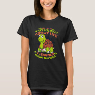 Ich lernte von Schildkröten Landschildkröte Bemalt T-Shirt