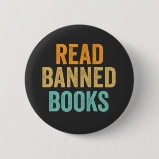Ich lese Banned Books Funny Bookreader Button