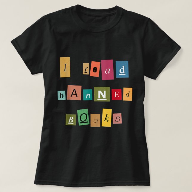 Ich lese Banned Books - Funny Reader T - Shirt (Design vorne)