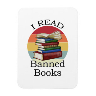 Ich lese Banned Books Librarian Bookworter Book Re Magnet