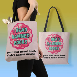 Ich lese Banned Books Vintagen benutzerdefinierten Tasche