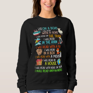 Ich lese Bücher auf einem Bootheber, der Lesegerät Sweatshirt