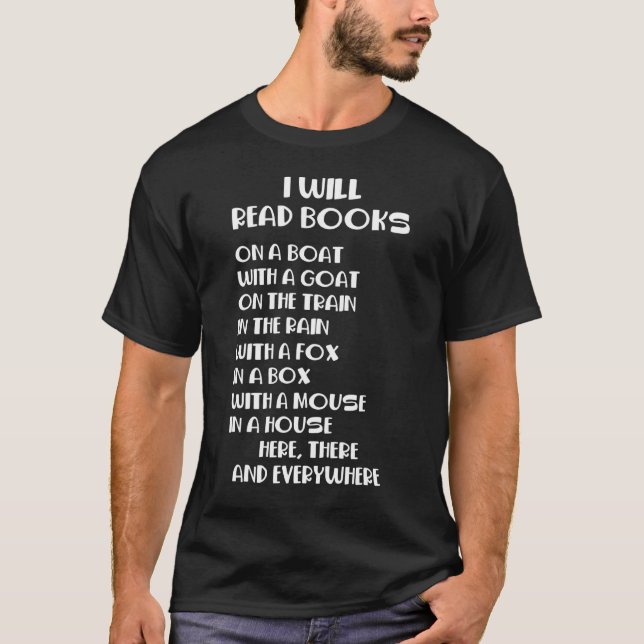Ich lese Bücher, die Männer lesen T-Shirt (Vorderseite)