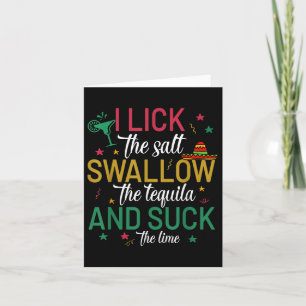 Ich lese das Salz schlucken Tequila Cinco De Mayo Karte
