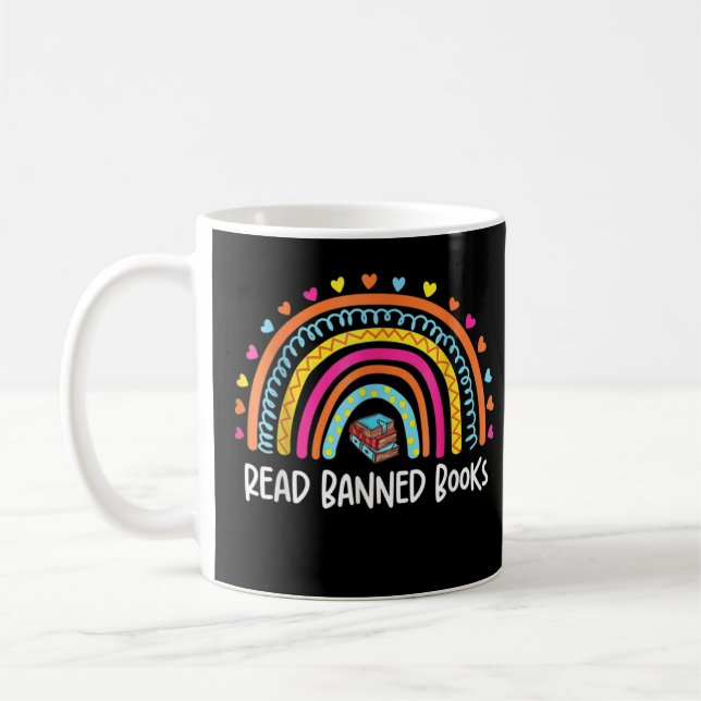 Ich lese das Vintage Regenbogenlesbuch L Kaffeetasse (Links)