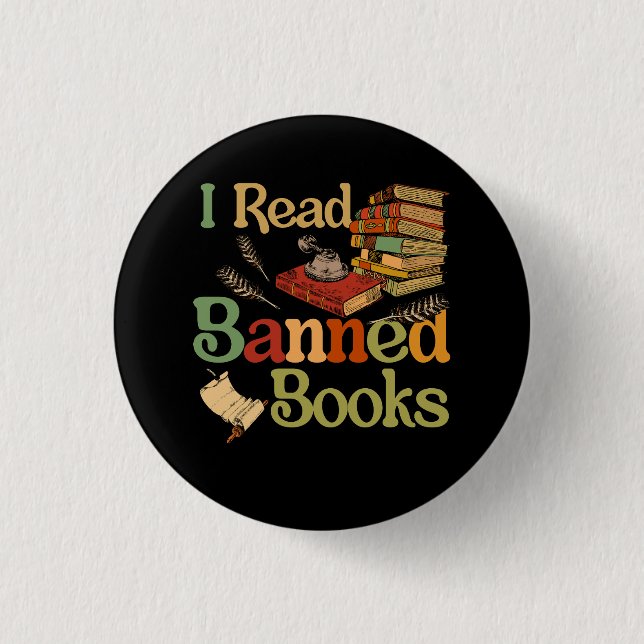 Ich lese den bibliothekarischen Reader "Banned Boo Button (Vorderseite)