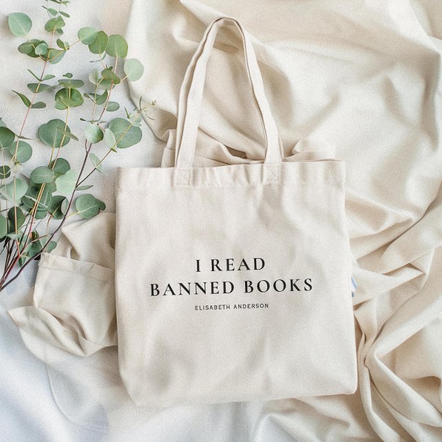 Ich lese die Banned Book Tot Bag Tragetasche (Make a bold statement with the I Read Banned Books tote, bold, smart, and proudly rebellious.)