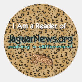 Ich lese die Jaguar News Runder Aufkleber