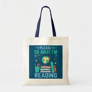 Ich lese die lustige Bibliothek der Buchwurm-Bibli Tragetasche