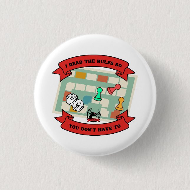 Ich lese die Regeln... Button (Vorderseite)