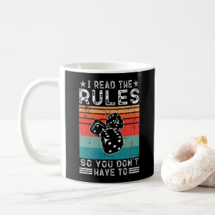 Ich lese die Regeln, damit du kein Spiel spielen m Kaffeetasse