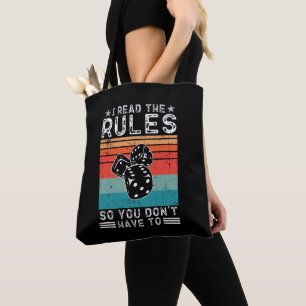 Ich lese die Regeln, damit du kein Spiel spielen m Tasche