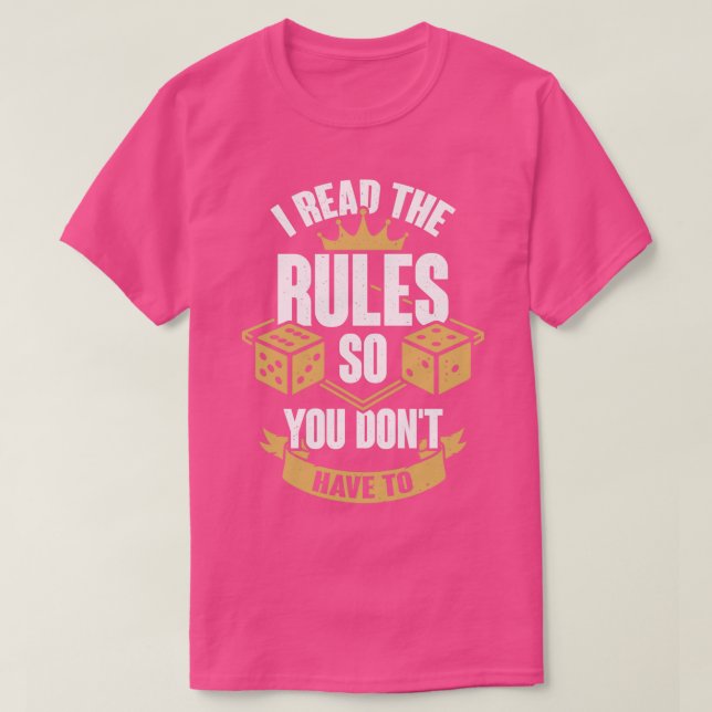 Ich lese die Regeln, damit du nicht musst T-Shirt (Design vorne)