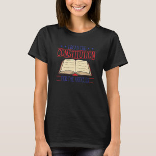 Ich lese die Verfassung Geschichte Schüler Histori T-Shirt