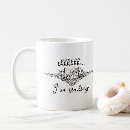 Ich lese gerade Open Book mit Seashells Kaffeetasse