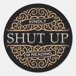 Ich lese gerade. runder aufkleber