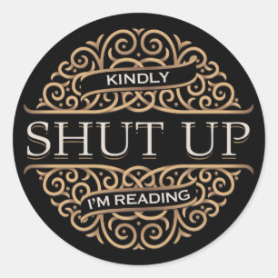 Ich lese gerade. runder aufkleber