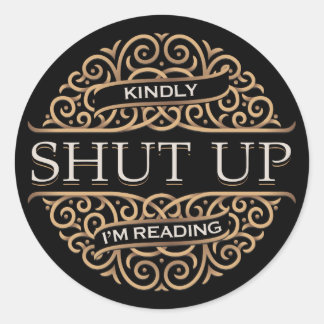 Ich lese gerade. runder aufkleber