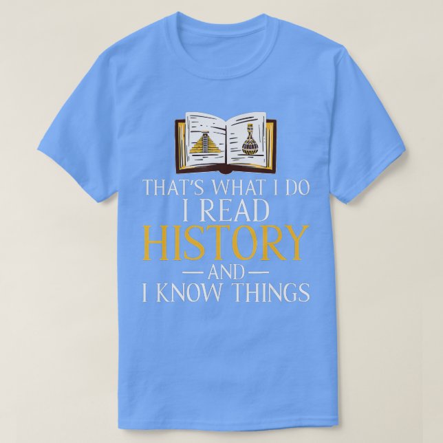 Ich lese Geschichte und kenne Niedliche Buchliebha T-Shirt (Design vorne)