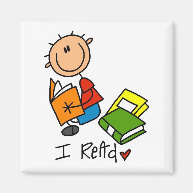 Ich lese Hemden und Geschenke Magnet (Vorne)