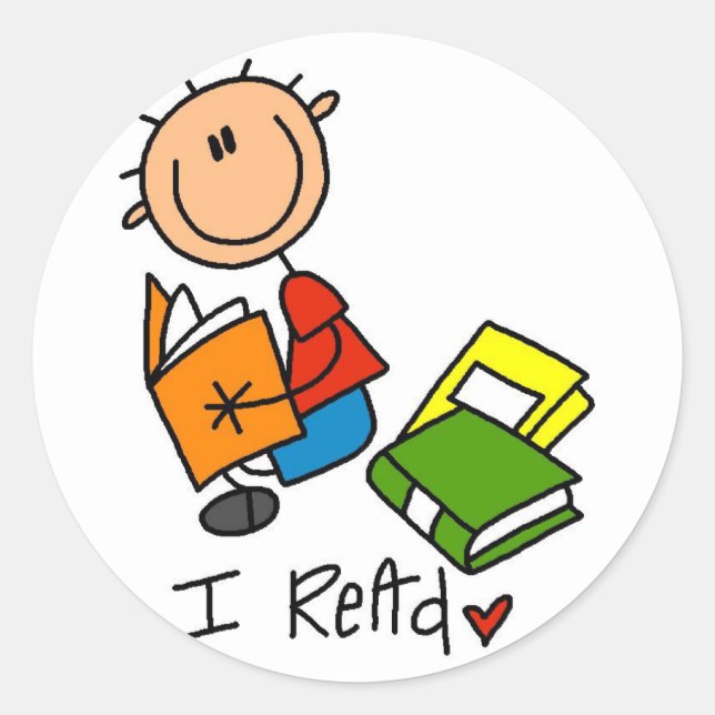 Ich lese Hemden und Geschenke Runder Aufkleber (Vorderseite)