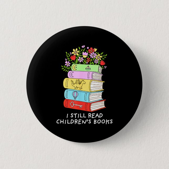Ich lese Kinderbücher lustiger Bücherliebhaber Les Button (Vorderseite)