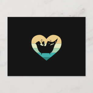 Ich lese Liebe in der Badewanne Postkarte