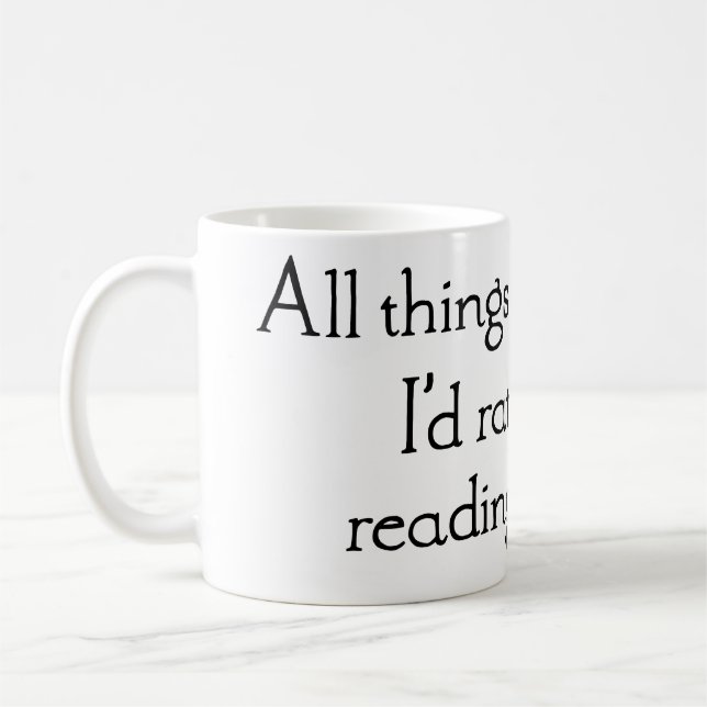 "Ich lese lieber Comics" Kaffeetasse (Links)