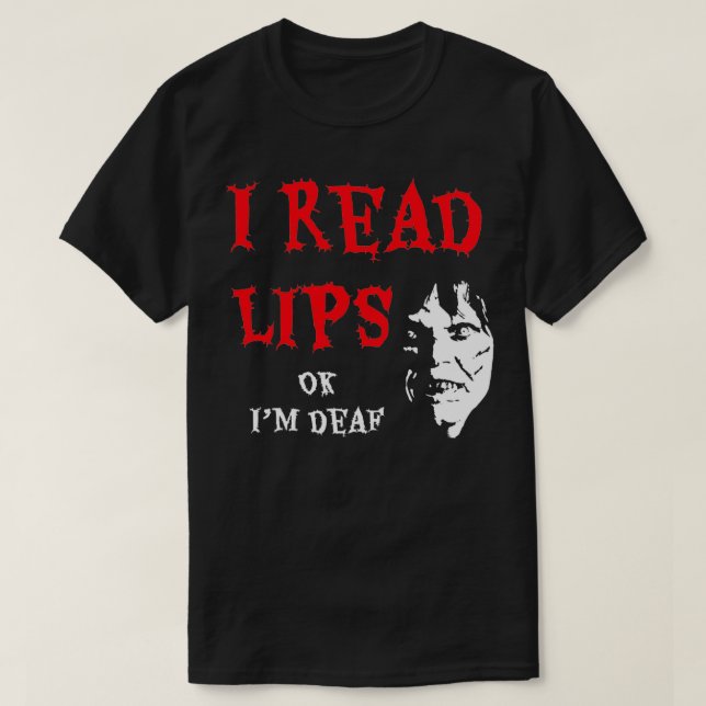 Ich lese Lips Deaf Shirt Spaß Deaf Shirt Funny Lip (Design vorne)