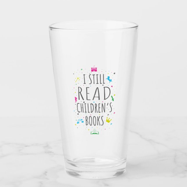 Ich lese noch Kinderbücher I Glas (Vorderseite)