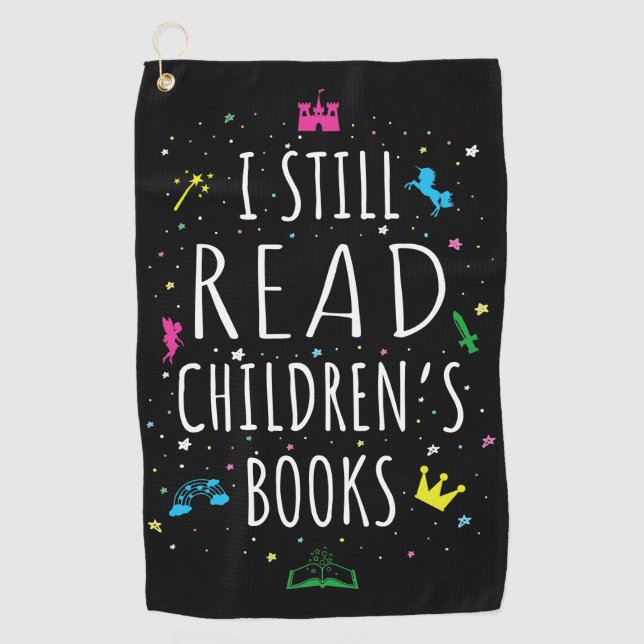 Ich lese noch Kinderbücher I Golfhandtuch (Vorderseite)