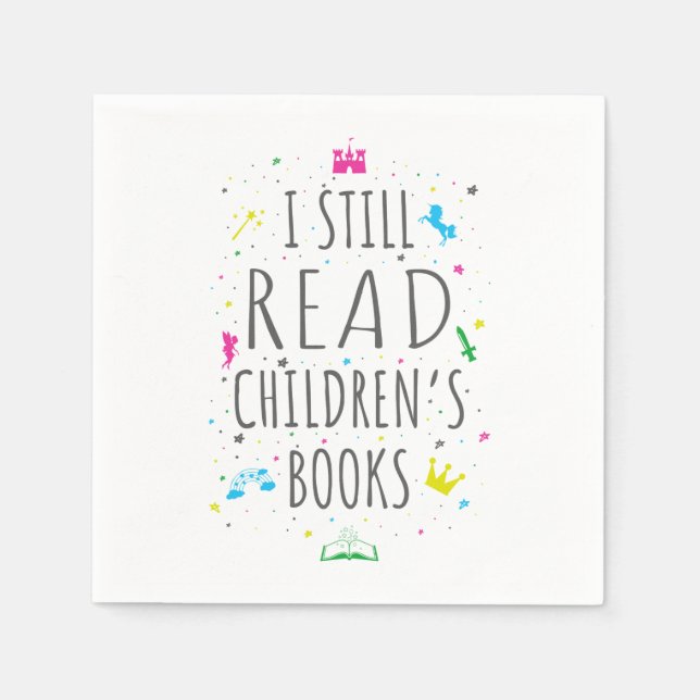 Ich lese noch Kinderbücher I Serviette (Vorderseite)