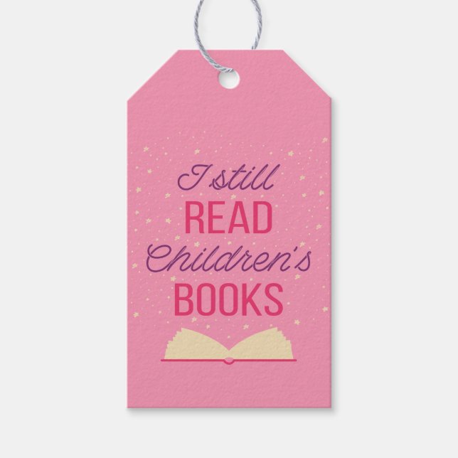 Ich lese noch Kinderbücher III Geschenkanhänger (Vorderseite)