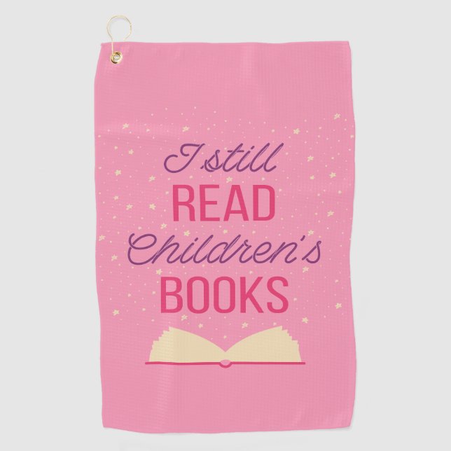 Ich lese noch Kinderbücher III Golfhandtuch (Vorderseite)