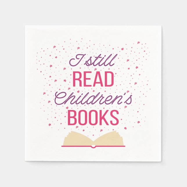 Ich lese noch Kinderbücher III Serviette (Vorderseite)