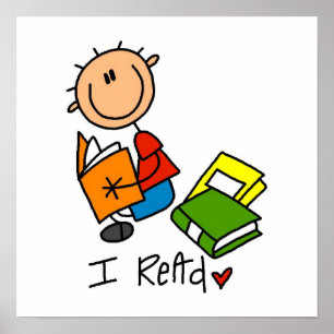 Ich lese poster