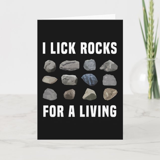 Ich lese Rocks für ein Geschenk für lebende Geolog Karte (Vorderseite)