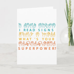Ich lese Signs Was ist deine Superpower-Signatur-S Karte