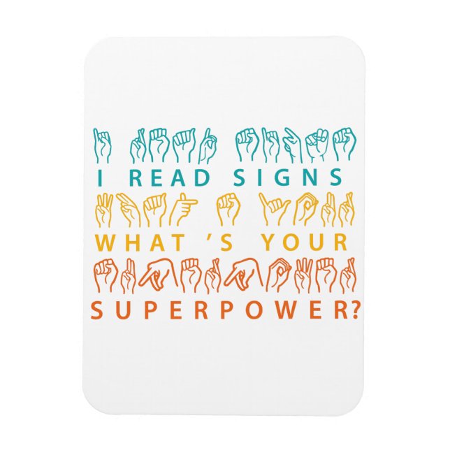 Ich lese Signs Was ist deine Superpower-Signatur-S Magnet (Vertikal)