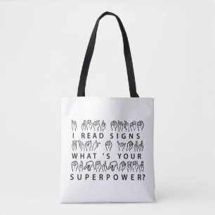 Ich lese Signs Was ist deine Superpower-Signatur-S Tasche