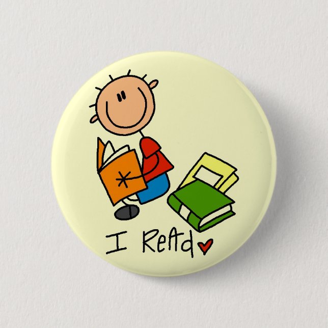 Ich lese T-Shirts und Geschenke Button (Vorderseite)