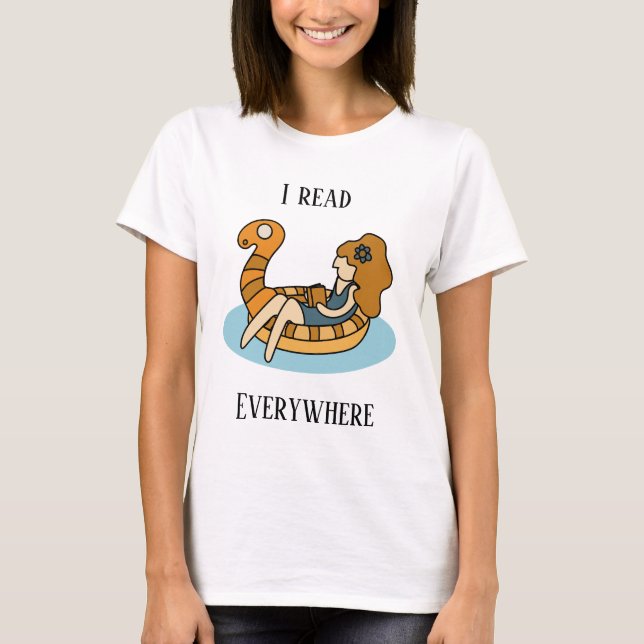 Ich lese überall T-Shirt (Vorderseite)