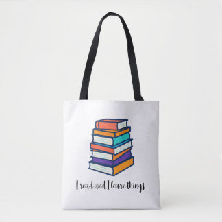 Ich lese und lerne Dinge Tasche