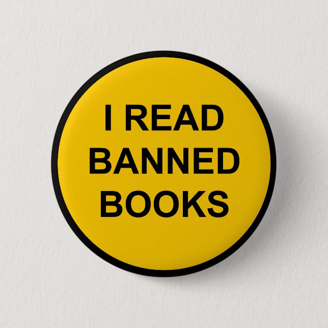 Ich lese verbotene Bücher Button (Vorderseite)