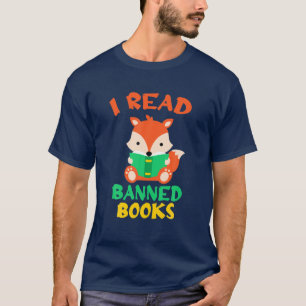 Ich lese verbotene Bücher, Leser, Bücherwurm Fuchs T-Shirt