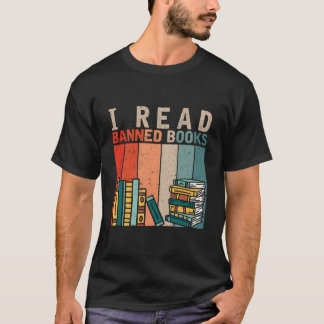 Ich lese verbotene Bücher Leser Bücherwurm T-Shirt