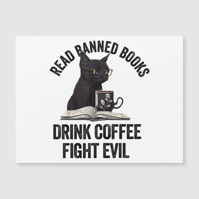 Ich lese verbotene Bücher Lover BookWurm-Liebe ver Magnetkarte (Vorderseite)