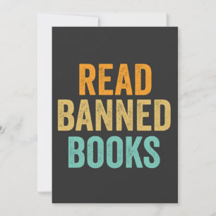 Ich lese verbotene Bücher Lustiges Buchliebhaber Einladung