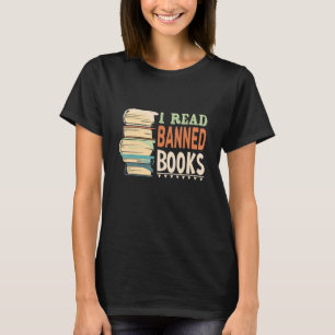 Ich lese verbotene Bücher mit Bücher und Bücher un T-Shirt